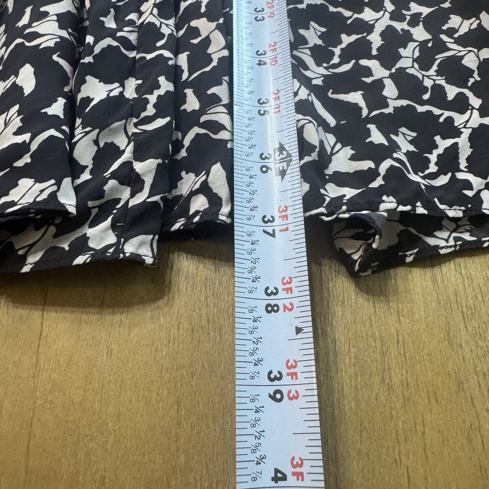 Isabel Marant Arone Pleated Mini Dress Size 36 Black Ecru Print New‎ - Picture 6 of 16
